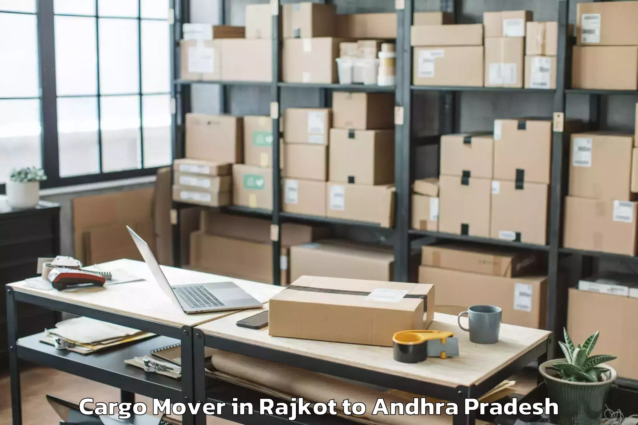 Book Rajkot to Kandukur Cargo Mover Online